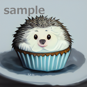 ハリネズミのカップケーキ（画像）