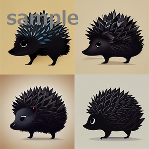 黒ハリネズミ（画像）