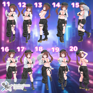 【11アバター対応】設定簡単♪ ちょっとクールなポーズ40種 "MH Cool Pose Set"【APL対応】 缩略图 5