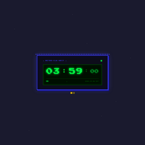[OBS Widget] HTML Digital Clock — Retro Pixel 👾
