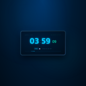 [OBS Widget] HTML Digital Clock — Ocean 🌊