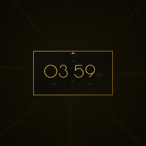 [OBS Widget] HTML Digital Clock — Art Deco 🏛️