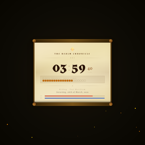 [OBS Widget] HTML Digital Clock — Medieval RPG ⚔️