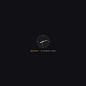 Minimal Clock Widget — Analog | OBS Browser Source Overlay