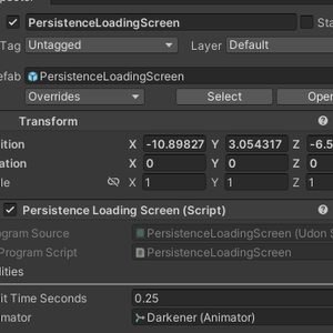 [VRChat World] Persistence Loading Screen セーブデータ読み込み完了まで暗転
