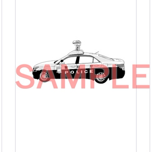 パトカー・⑤　赤色灯昇降・左向き