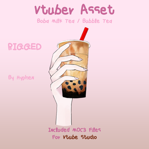 【Live2Dアイテム】手に持ったバブルミルクティー | Hand Holding Bubble Milk Tea