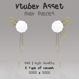 VTuber Asset | Fantasy Hair Pieces / Fantasy Hair Pin (2 Types)
