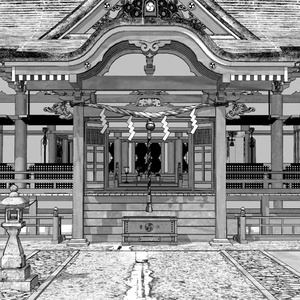漫画背景　神社02