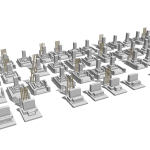 ３Dモデル　墓地