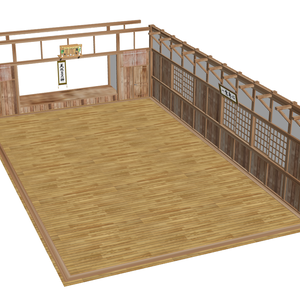 3Dモデル　道場
