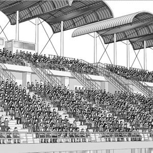 Manga background: Soccer Stadium 15