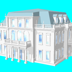 3Dモデル　洋館03