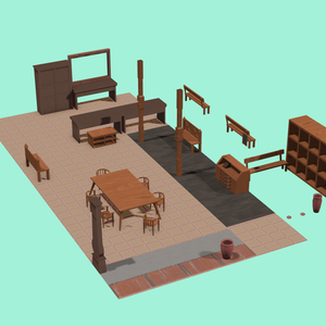 【Blender 】家具類/PieceOfFurniture