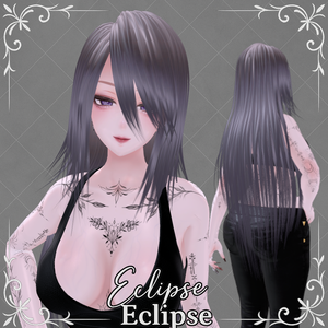 【VRC想定ヘアモデル】9アバター対応 -Eclipse-