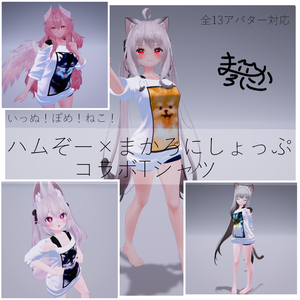 【カワイイTシャツ】hamuzo-コラボTシャツBset【T‐shirt.sneaker.glasses.VRC】