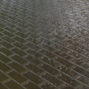 レンガテクスチャセット(Model,BaseColor,Normal,AO,Roughness)