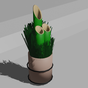 門松 3Dモデル Blender kadomatsu 3DModel