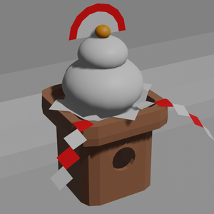 鏡餅 3Dモデル kagamimochi Blender 3DModel