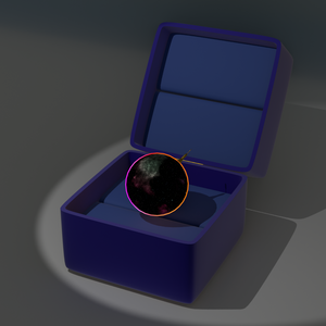 【3D装飾品】宇宙色のピアス　earring-piece of COSMOS