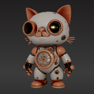 スチームパンクな猫 ロボット　VRC　VRchat