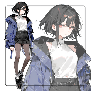 立ち絵素材01 女の子 私服