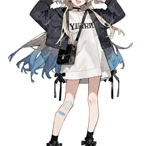 焦げ茶ポニーテールの戦闘服を着た女性 全身立ち絵素材 - 月のお店 - BOOTH