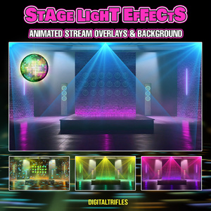 ストリーマーやVTuber、歌手、ダンサー、DJ、カラオケ向けのアニメーションステージライトエフェクト、Twitchストリームオーバーレイ、背景、OBS対応 / Animated Stage Light Effects for Streamers & VTubers, Perfect Twitch Overlays & Background