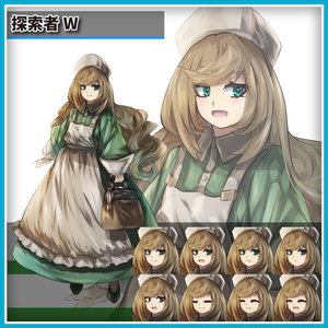 高画質立ち絵素材　「探索者W」医者　差分全10種【無料版あり】