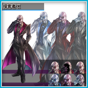高画質立ち絵素材　「探索者X」謎の男　4カラー【無料版あり】