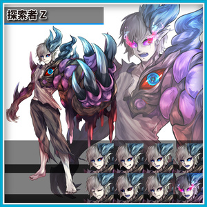 高画質立ち絵素材　「探索者Z」夢幻の魔人　差分全9種【無料版あり】