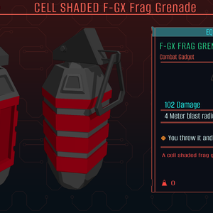 Cell Shaded F-GX Frag Grenade