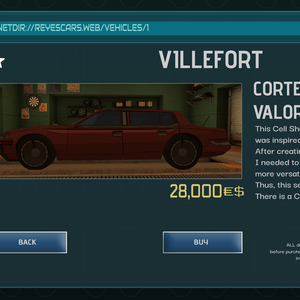 Cell Shaded Villefort Cortes Pack (avatar car system)