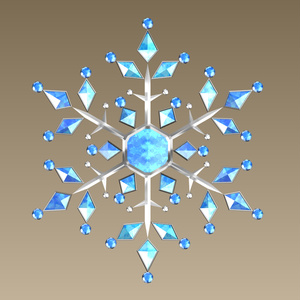 #008雪飾り【fbx,obj】
