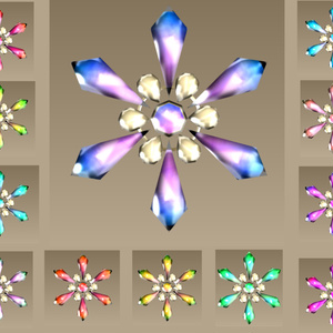 #013結晶花飾り(light12色セット or dark15色セット)【fbx,obj】値下げ