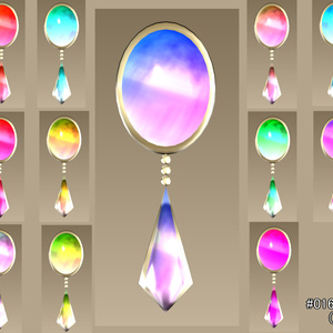 #016-宝石飾り(light12色セット or dark16色セット)【fbx,obj】