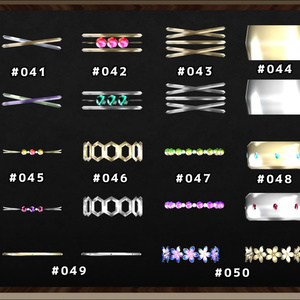 #041～#050腕飾りシリーズまとめ買い【fbx,obj】20%OFF