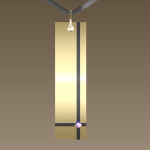 #056-スクエア首飾り【fbx,obj】 缩略图 6