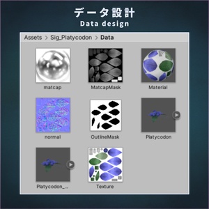 【VRChat想定】桔梗の花飾り