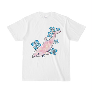 【白Tシャツ】胡蝶蘭とイルカ