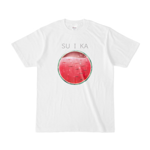 【Tシャツ／白】すいか