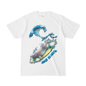 【白Tシャツ】イルカ(黄色)／片面・両面