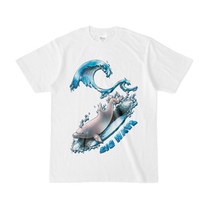 【白Tシャツ】イルカ(黒)／片面・両面