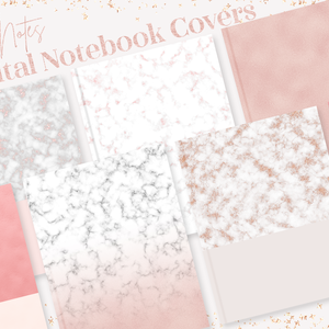 GoodNotes表紙セット｜ローズゴールドGoodNotseテンプレート
