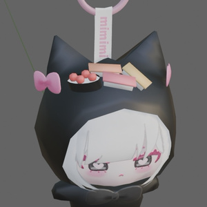 【無料】mitanちゃんぬいぐるみキーホルダー 🖤