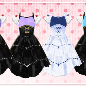 【VRoid】 Fancy Dress Pack 【20 Colors】