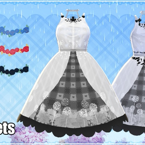 【VRoid】Hydrangea Dress Pack【7 Colors /3 Bracelets/ PSD File】