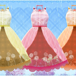 【VRoid】Hydrangea Dress Pack【7 Colors /3 Bracelets/ PSD File】