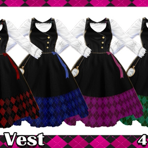 【VRoid】Lolita Vest - 4 Colors