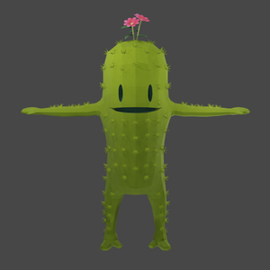 オリジナル3Dモデル アバターサボテンのサボたん